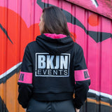 BKJN Cropped Hooded - Black/Pink